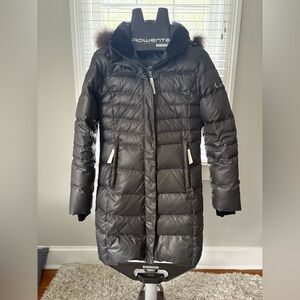 Lole L Edition Katie Duck Down Puffer Coat with real racoon fur trim